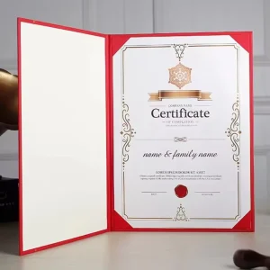 Certificate Holder - Red